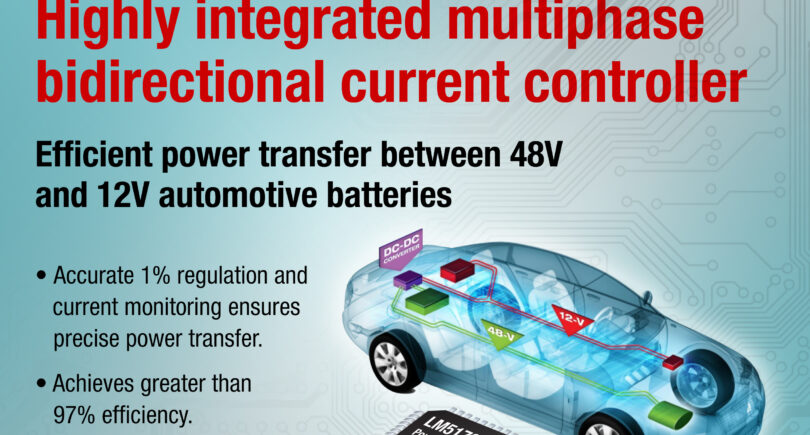 Multiphase bidirectional current controller for dual automotive batteries