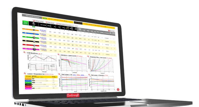 Power inductor selection tool adds performance data