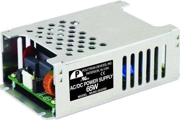 2 x 3.5-in. multi-rail medical power supplies deliver 65W