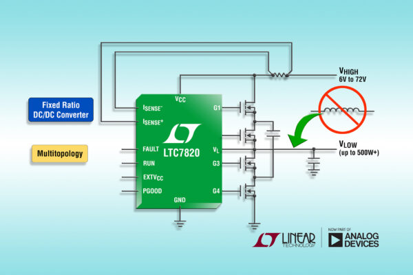 Linear applies switched-capacitor step-down topology for inductor-less DC/DC