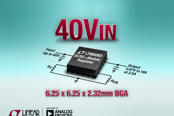 42-VIN, 2.5A micro-module regulator in 6.25mm-sq package