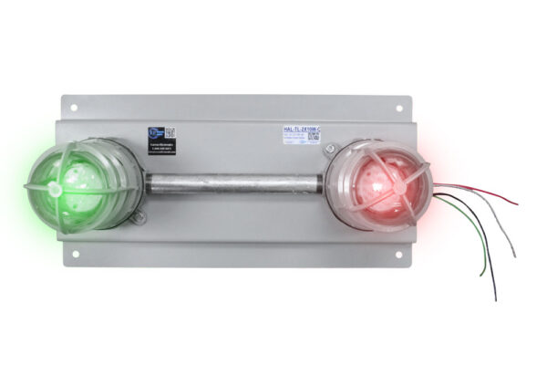 Dual color LED traffic light handles hazardous locations