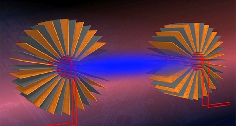 Wireless charging distance enhanced with metamaterials