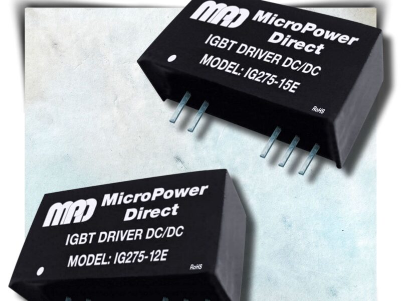IGBT driver DC/DC converters deliver +15 VDC and -8 VDC