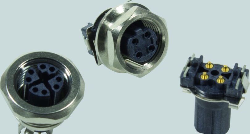 M12 SMT circular connectors for rapid assembly