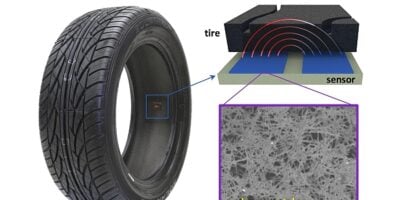 Printed tire sensor measures tread wear in real time