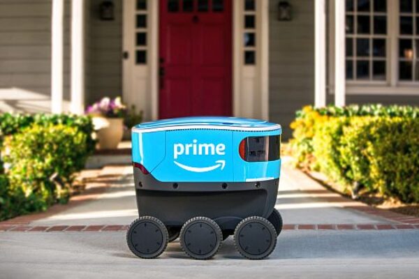 Amazon field testing sidewalk robot delivery system