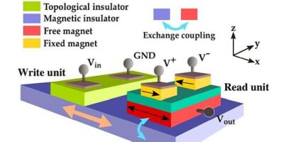 Voltage-controlled topological spin switch needs no current