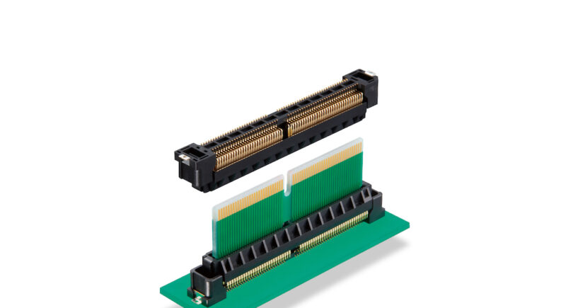 Fexible stacking heights with rugged, high-speed edge connector