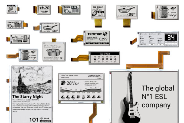 Black and white e-paper displays from 1.44 to 12.2” now at DigiKey