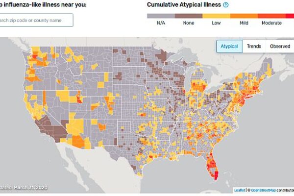 Smart thermometer maker: ‘Health Weather’ map shows fewer US fevers