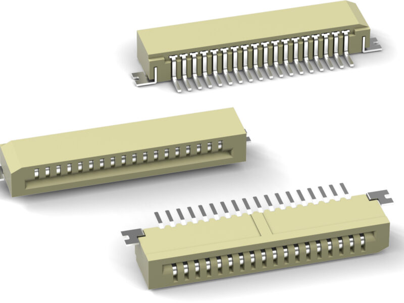 Low insertion force connectors for flat-ribbon cables