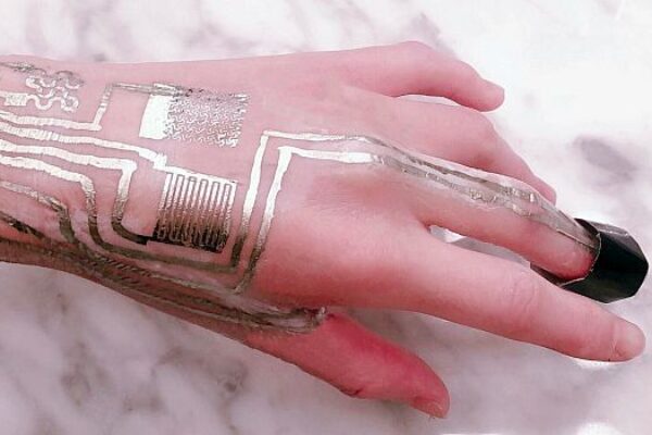 Sensors printed directly to skin with no heat