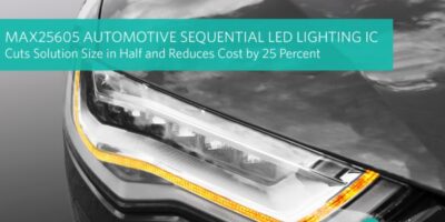 Automotive sequential LED lighting IC cuts size, cost