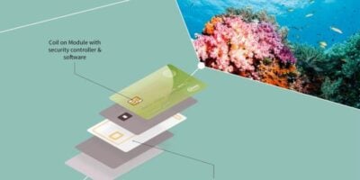 Contactless payments module for recycled smart card materials