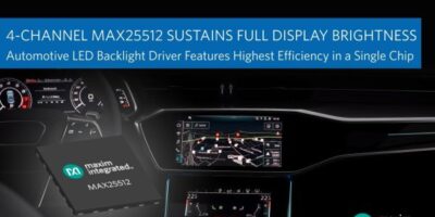 Automotive backlight driver sustains brightness even during cold crank