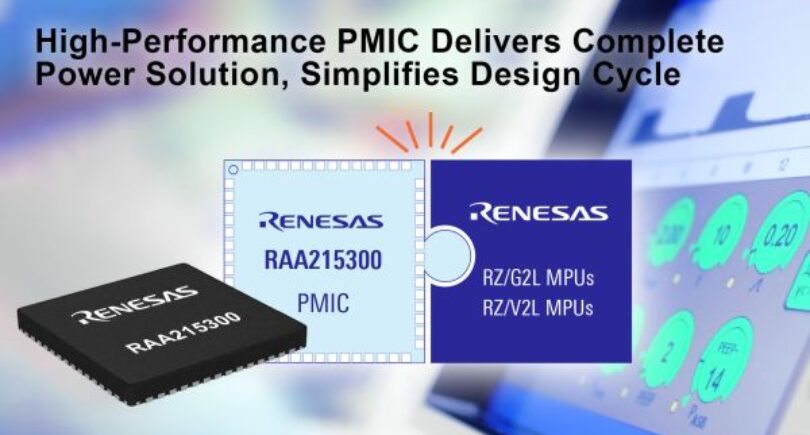 PMIC for RZ/G2L and V2L MPUs delivers complete power solution