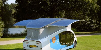 Solar powered camper van has 730km range