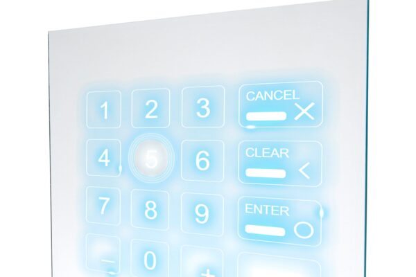 Large format touch screens feature secure PIN entry