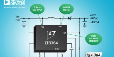 Convertisseur Boost / SEPIC / Inverseur 2MHz avec transistor de puissance 60V, 4A