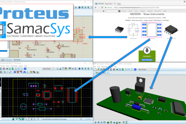Partnership provides free schematic symbols, PCB footprints and 3D models for Proteus Design Suite