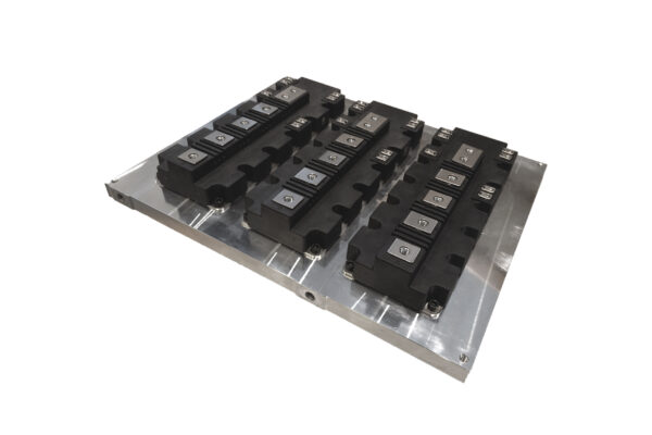 Low profile cooling plate for power electronics