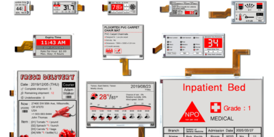 Black, white and red e-paper displays can operate from 0°C to +40°C