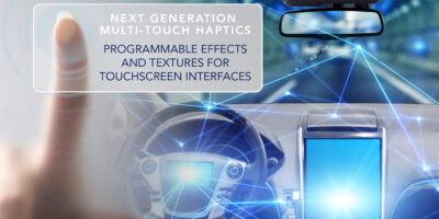 Automotive multi-touch display has programmable textures and haptics